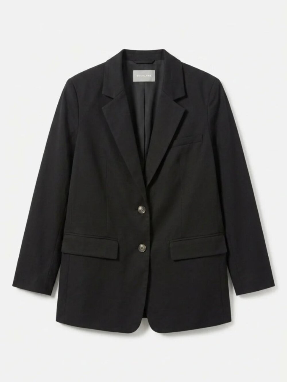 Everlane oversized black wool blazer, size 2